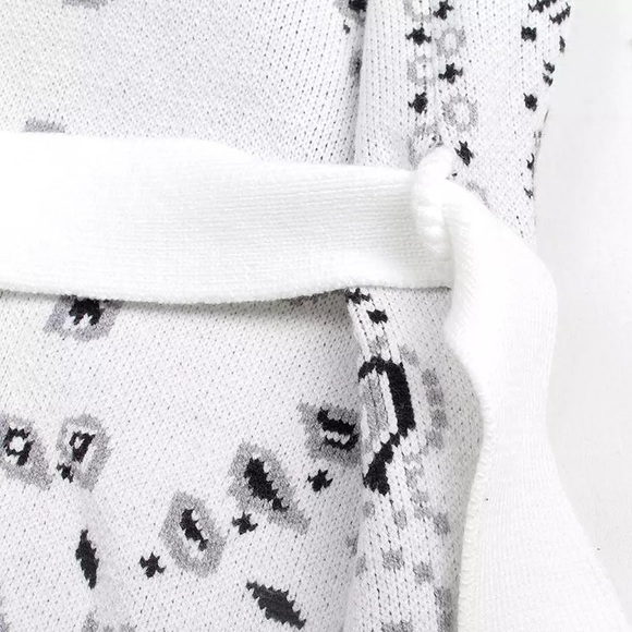 Lea Boho Fringe Oversized Knit Kimono Wrap Cardi - Picture 9 of 12